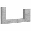 vidaXL Ensemble de meuble TV mural 6 pc Gris b&eacute;ton