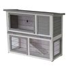 @Pet Clapier d'ext&eacute;rieur Benny 92x42x80 cm Bois Gris et blanc