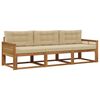 vidaXL Ensemble de canap&eacute;s d'ext&eacute;rieur 3 pcs Naturel et Beige