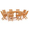 vidaXL Ensemble &agrave; manger de jardin 9 pcs Bois de teck massif