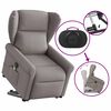 vidaXL Fauteuil inclinable de massage &eacute;lectrique Taupe Tissu