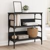 vidaXL Table console noir 75x32x75 cm bois d'ing&eacute;nierie