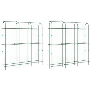 vidaXL Treillis de jardin pour plantes grimpantes 2 pcs forme en U