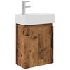 vidaXL Meuble de salle de bain avec robinet Bois ancien