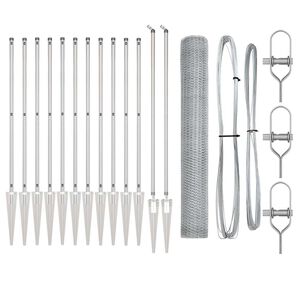 vidaXL Cl&ocirc;ture en fil soud&eacute; avec pointes 25 x 1,2 m (l x h)