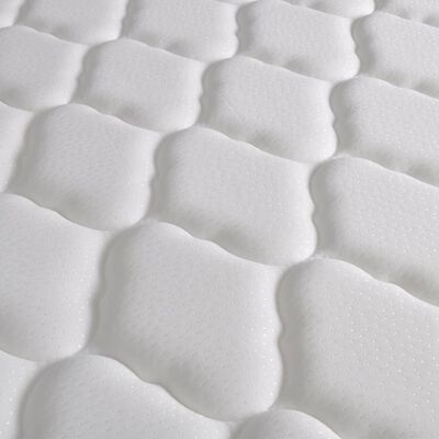 vidaXL Cadre de lit de jour avec matelas en mousse Gris clair Tissu