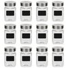 vidaXL Pots de conservation avec autocollant 12 pcs 300 ml