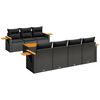 vidaXL Salon de jardin 8 pcs avec coussins noir r&eacute;sine tress&eacute;e