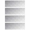 vidaXL Nez de marche 4 pc 90 x 30 cm Argent&eacute; Aluminium Rectangulaire
