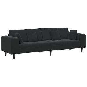 vidaXL Canap&eacute; Noir 250 x 77 x 76 cm Velours