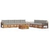 vidaXL Ensemble de canap&eacute;s d'ext&eacute;rieur 8 pc Naturel et gris clair