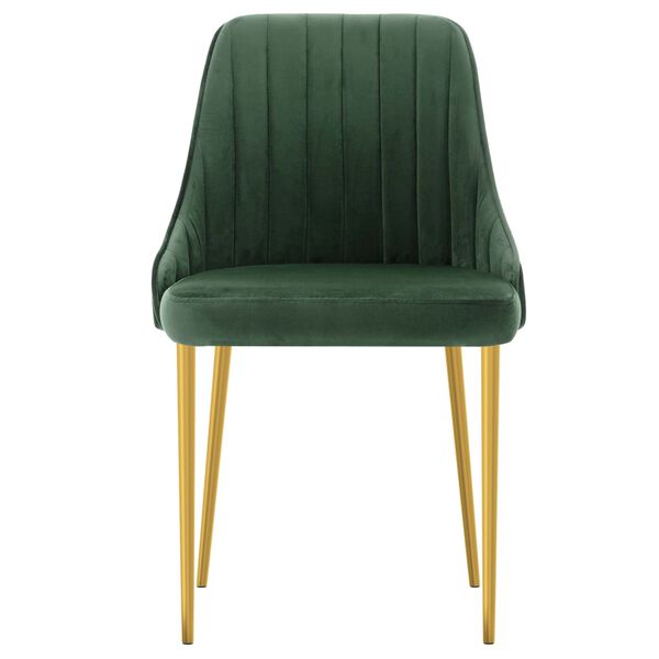 vidaXL Chaises &agrave; manger lot de 4 vert fonc&eacute; velours