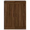 vidaXL Buffet haut Ch&ecirc;ne marron 69,5x34x180 cm Bois d'ing&eacute;nierie