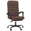 vidaXL Fauteuil de massage inclinable de bureau Marron Similicuir