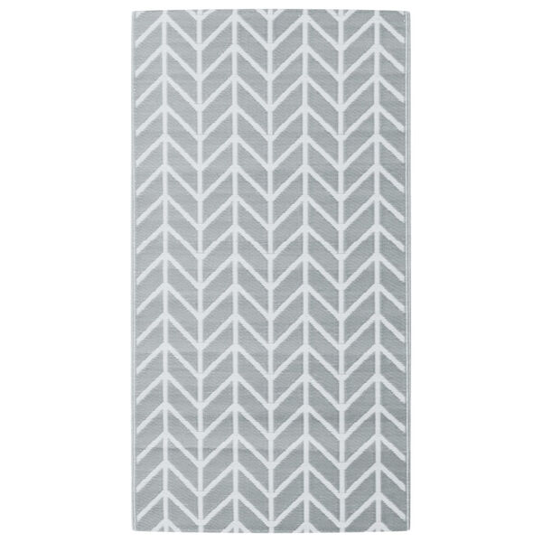 vidaXL Tapis d'extérieur ARAKIL gris 80 x 150 cm PP