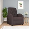 vidaXL Fauteuil de massage Marron foncé Tissu