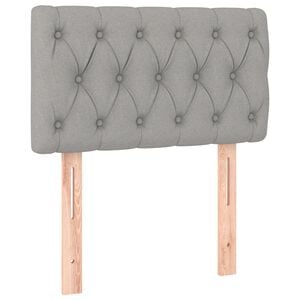 vidaXL T&ecirc;te de lit Gris clair 80x7x78/88 cm Tissu