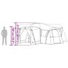 vidaXL Tente familiale avec toit Vert et blanc 745 x 700 x 217 cm