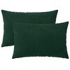 vidaXL Coussin avec oreiller HEERLEN 2 pi&egrave;ces Vert fonc&eacute; Velours