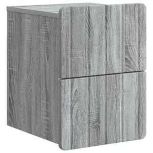 vidaXL Cabinet de chevet mural Sonoma gris 33 x 34,5 x 43 cm