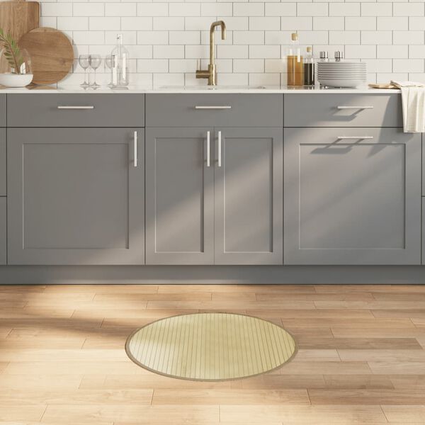 vidaXL Tapis rond naturel clair 60 cm bambou