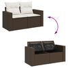 vidaXL Salon de jardin avec coussins 9 pcs marron r&eacute;sine tress&eacute;e