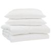 vidaXL Couette d'&eacute;t&eacute; avec oreiller 3 pi&egrave;ces Blanc Microfibre