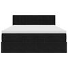 vidaXL Cadre de lit ottoman avec matelas noir 140x190 cm velours