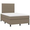 vidaXL Sommier &agrave; lattes de lit avec matelas Taupe 120x200 cm Tissu