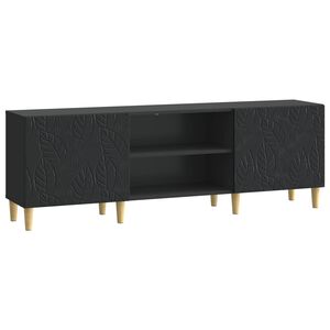 vidaXL Meuble TV 150 x 31 x 50 cm Noir Bois d'ing&eacute;nierie