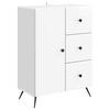 vidaXL Buffet Blanc brillant 66 x 34,5 x 90 cm Bois d'ing&eacute;nierie