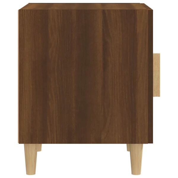 vidaXL Table de chevet Ch&ecirc;ne marron Bois d'ing&eacute;nierie