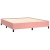 vidaXL Sommier &agrave; lattes de lit avec matelas Rose 180x200 cm Velours