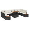 vidaXL Ensemble de salle &agrave; manger pour jardin 11 pcs Noir et Beige