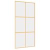 vidaXL Porte coulissante dor&eacute; 102,5x205cm verre ESG clair et aluminium