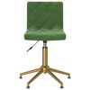 vidaXL Chaise pivotante de salle &agrave; manger Vert fonc&eacute; Velours