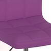 vidaXL Chaises pivotantes &agrave; manger lot de 4 violet similicuir