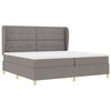 vidaXL Lit &agrave; ressorts avec matelas gris fonc&eacute; 90x190 cm Taupe tissu