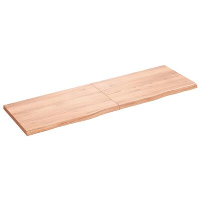 vidaXL Comptoir de salle de bain marron 160x50x(2-4) cm bois traité