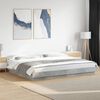 vidaXL Cadre de lit sans matelas gris b&eacute;ton 180x200 cm