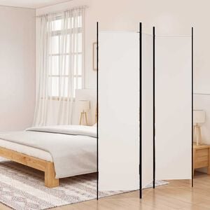 vidaXL Cloison de s&eacute;paration 3 panneaux Blanc 150x200 cm Tissu