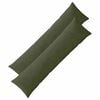 vidaXL Housse de coussin 2 pc ALMELO Vert 40 x 145 cm velours c&ocirc;tel&eacute;