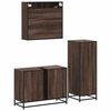 vidaXL Ensemble de meubles de salle de bain 3 pcs Ch&ecirc;ne marron