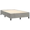 vidaXL Sommier &agrave; lattes de lit matelas et LED Gris clair 120x200 cm