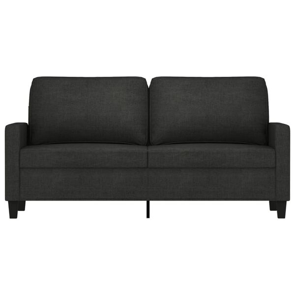 vidaXL Canap&eacute; &agrave; 2 places Noir 140 cm Tissu