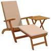 vidaXL Chaise longue inclinable et pliable 2 pc Bois d'Acacia Massif