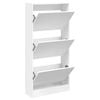vidaXL Armoire &agrave; chaussures blanc 60x21x125,5 cm bois d'ing&eacute;nierie
