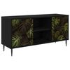 vidaXL Meuble TV ELBURG 102 x 33 x 51 cm Ch&ecirc;ne noir Bois d'ing&eacute;nierie