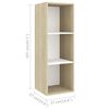 vidaXL Ensemble de meubles TV 3pcs Blanc ch&ecirc;ne sonoma Bois ing&eacute;nierie