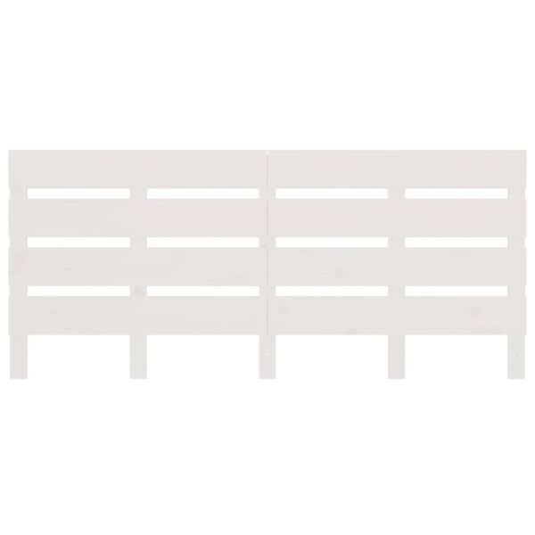 vidaXL T&ecirc;te de lit Blanc 140x3x80 cm Bois massif de pin